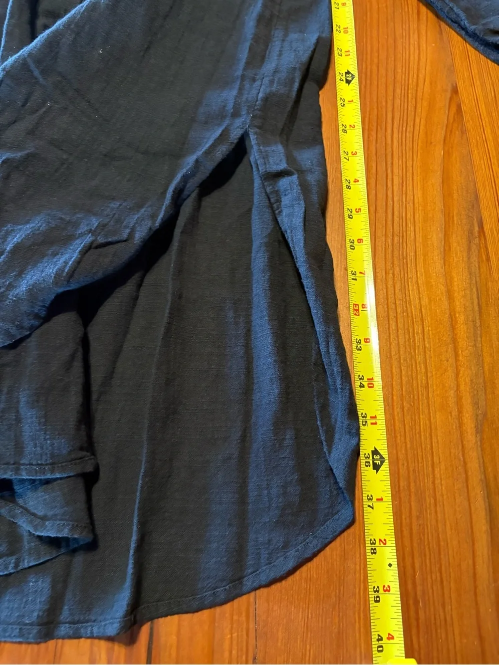 Free People Black Cotton Tunic with Subtle Label Detail